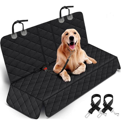 Waterproof Non-Slip Dog Car Seat Cover – Premium Back Seat Protector with Armrest Access for Cars, Trucks & SUVs (Black)